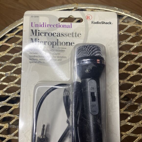 RadioShack Unidirectional Microcassette Microphone # 33-3019 3.5mm adapter NOS! - Picture 2 of 3